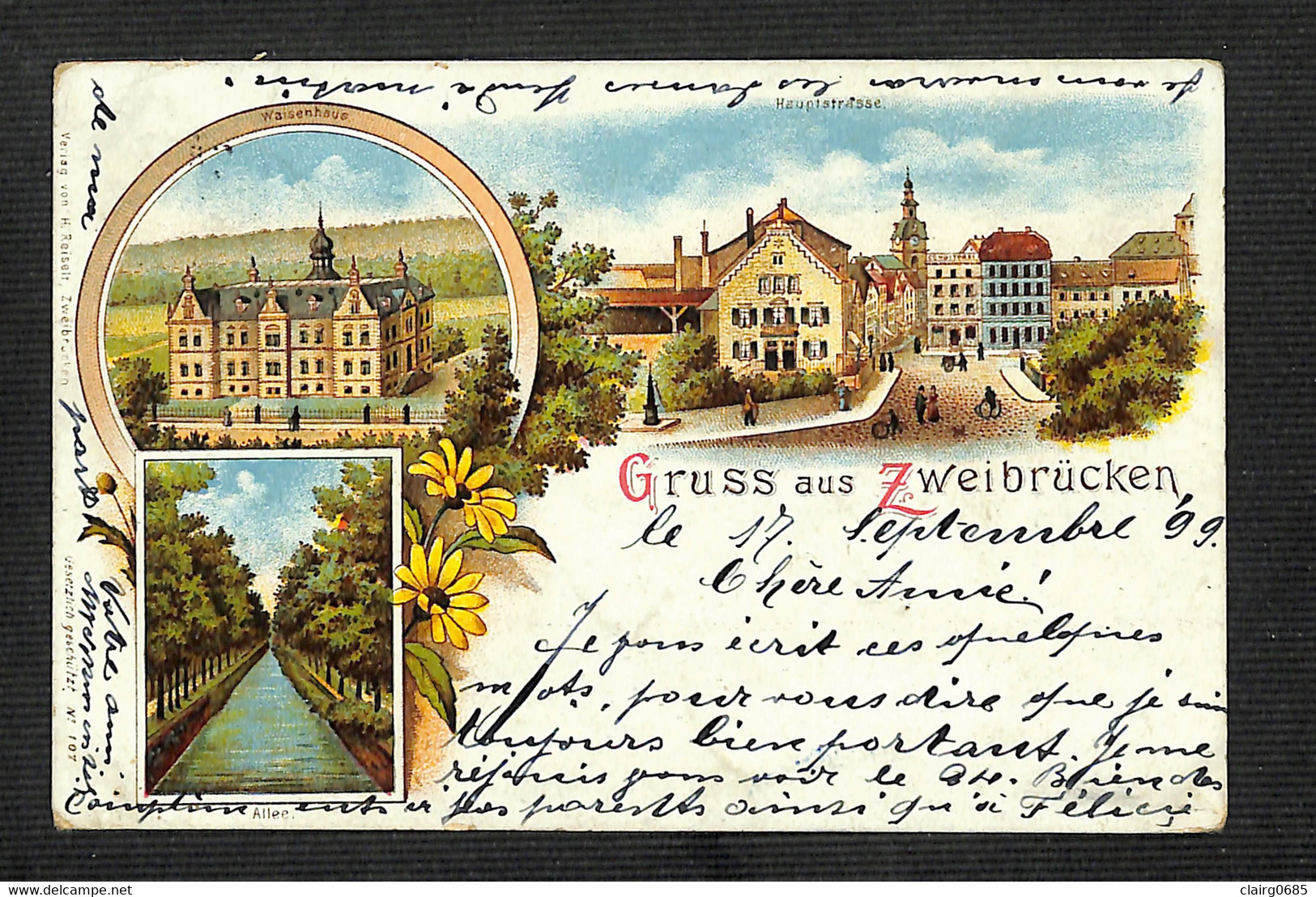 ALLEMAGNE - ZWEIBRUECKEN - Gruss Aus Zweibrücken - 1899 - RARE - Zweibruecken