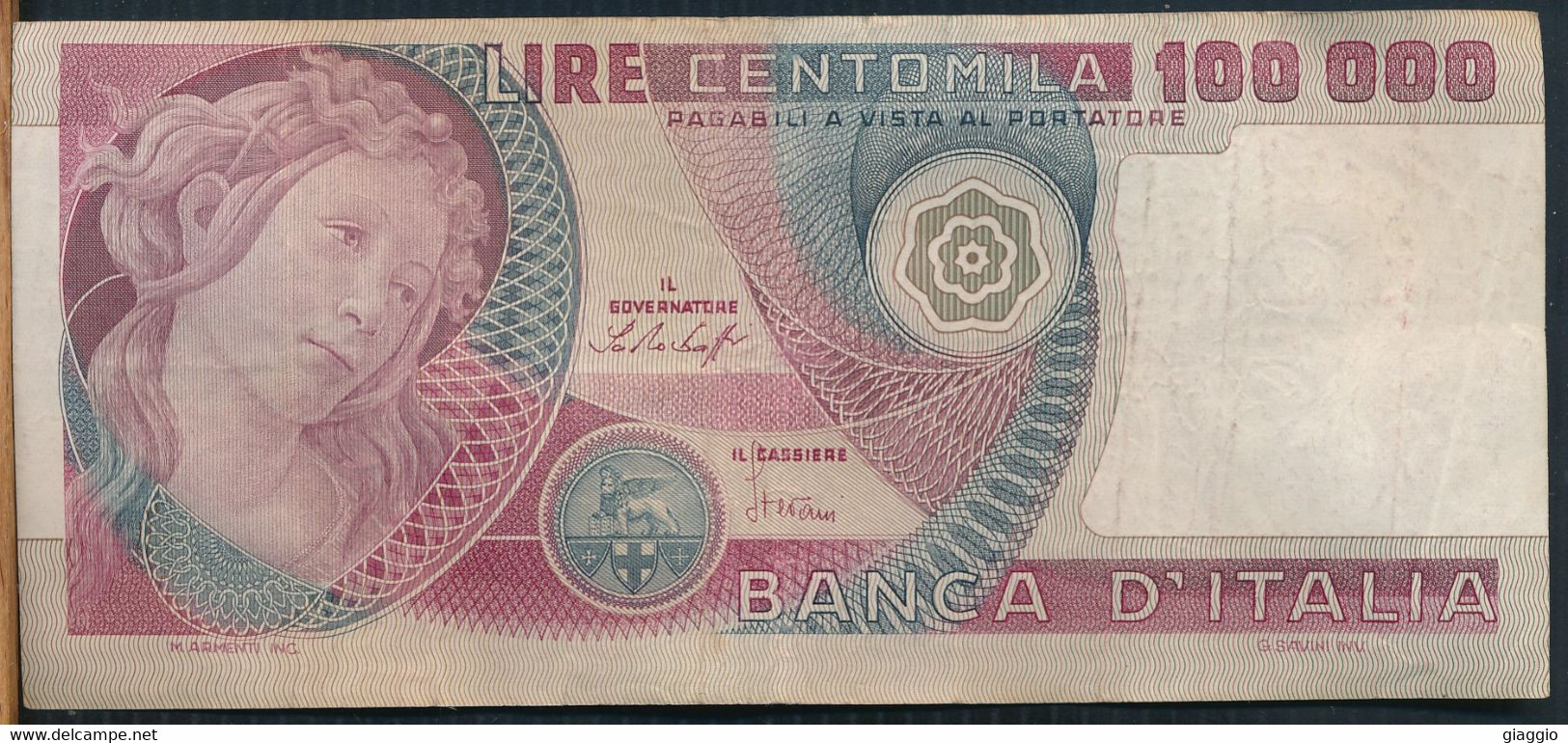 °°° ITALIA - 100000 LIRE BOTTICELLI 20/06/1978 SERIE MA °°° - 100000 Lire