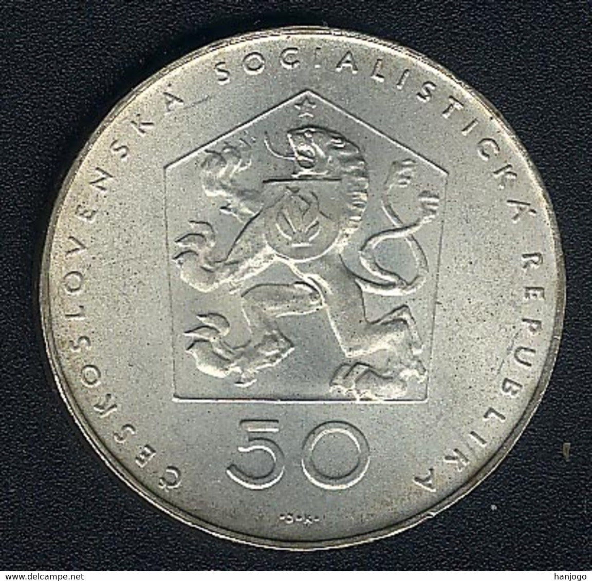 Tschechoslowakei, 50 Korun 1971, 50. Gründungstag Der KP,  Silber, UNC - Tschechoslowakei