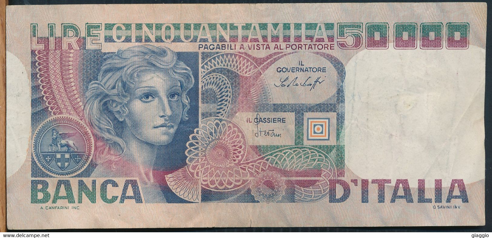 °°° ITALIA - 50000 LIRE VOLTO DI DONNA 23/10/1978 SERIE SA °°° - 50000 Lire