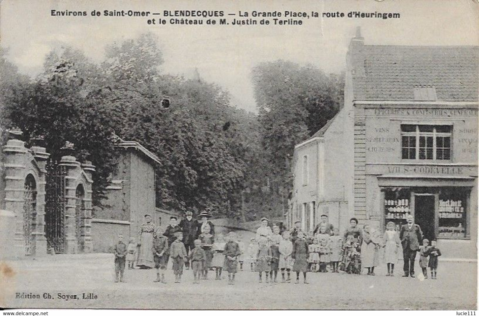 Blendecques La Grande Place La Route D'heuringem Et Le Chateau Carte En Trés Bon état - Other & Unclassified