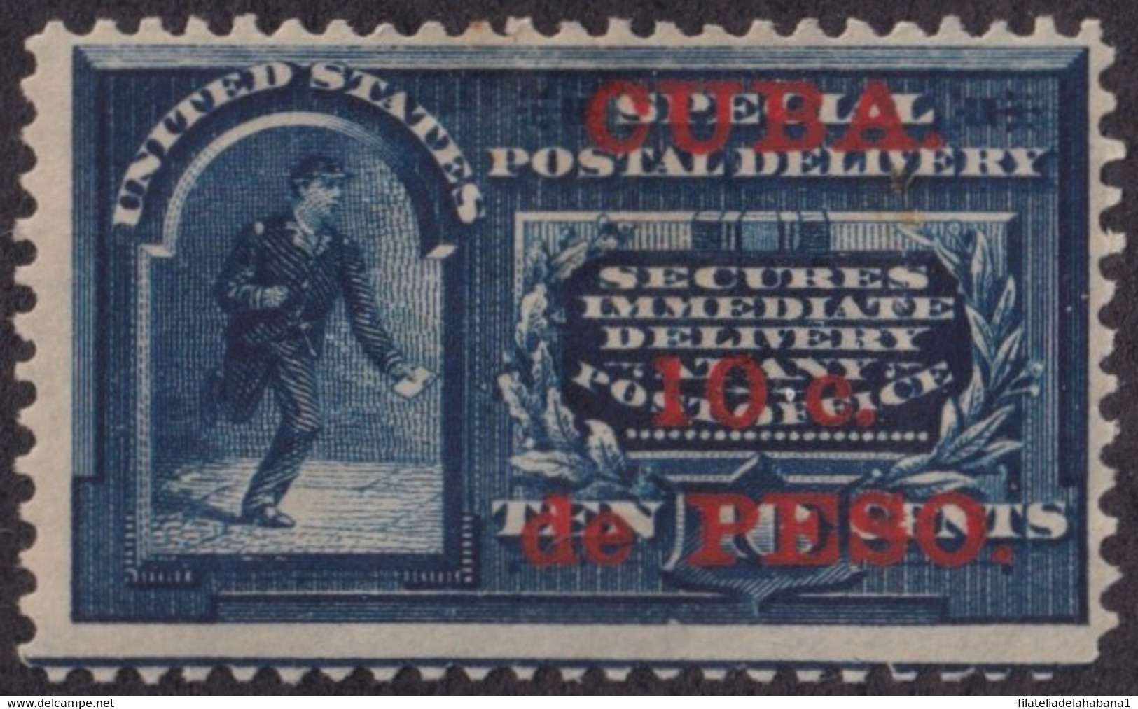 1899-597 CUBA 1899 US OCCUPATION 10c SPECIAL DELIVERY MENSAJERO AZUL - Nuevos