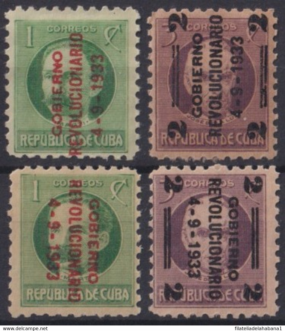 1933-87 CUBA REPUBLICA 1933 MH-OG REVOLUCION DE 1933 ORIGINAL GUM - Ungebraucht