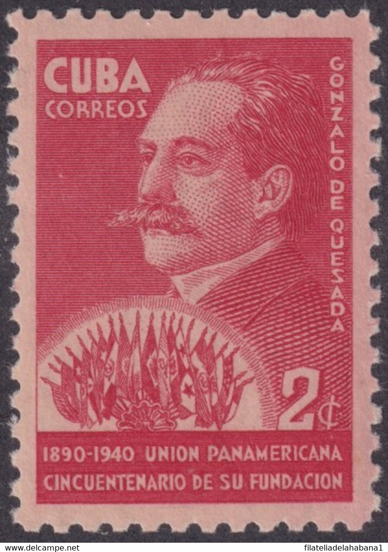 1940-336 CUBA REPUBLICA 1940 MLH GONZALO DE QUESADA PANAMERICAN UNION - Nuovi