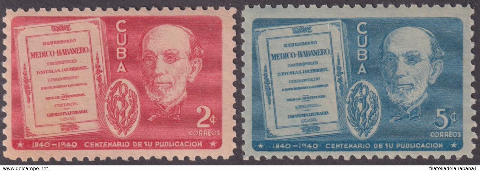 1940-339 CUBA REPUBLICA 1940 MNH CENT REPERTORIO MEDICO HABANERO GUTIERREZ - Unused Stamps