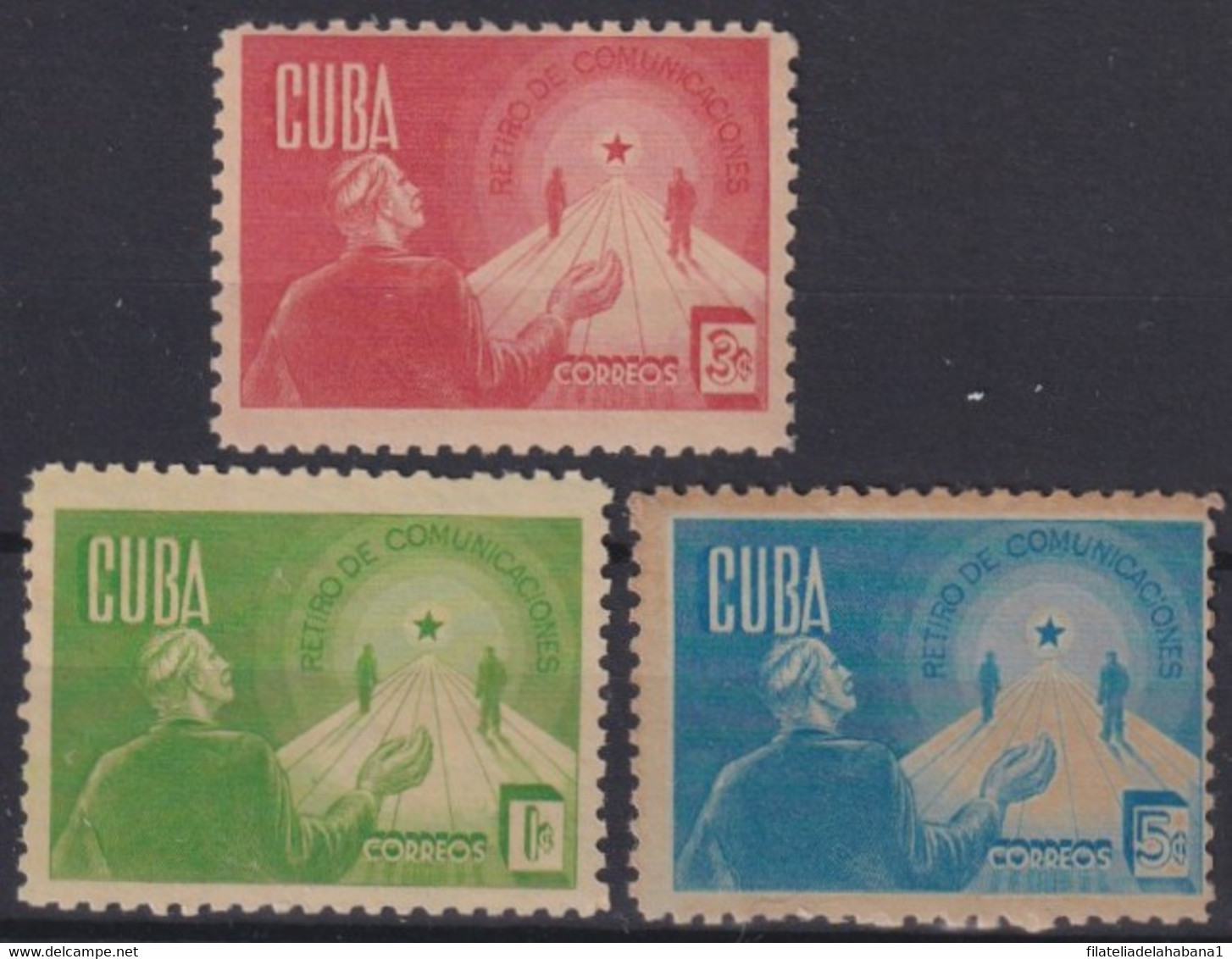 1943-133 CUBA REPUBLICA 1943 MNH RETIRO DE COMUNICACIONES - Unused Stamps