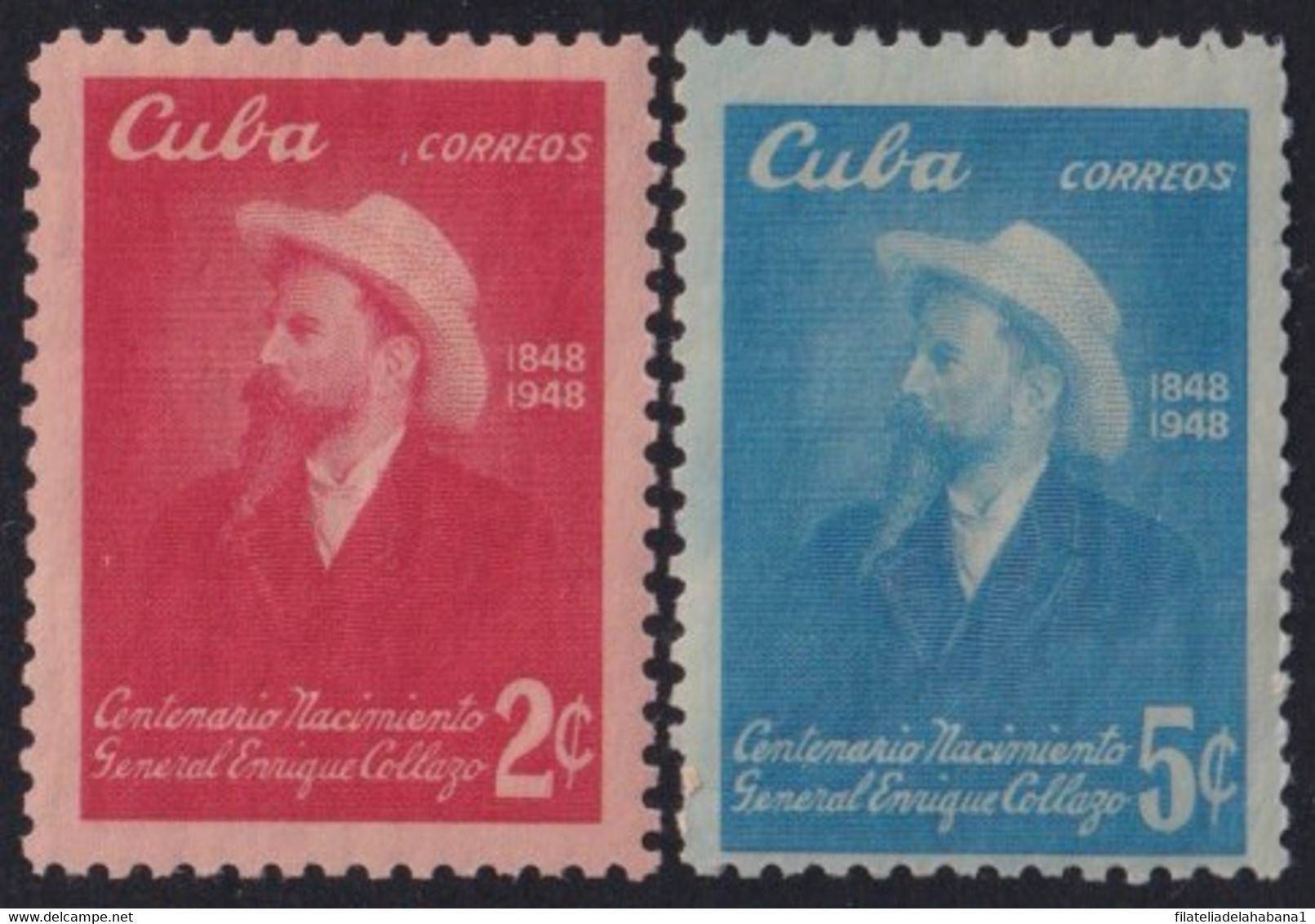 1950-263 CUBA REPUBLICA 1950 MNH MAYOR GENERAL ENRIQUE COLLAZO INDEPENDENCE WAR - Nuovi