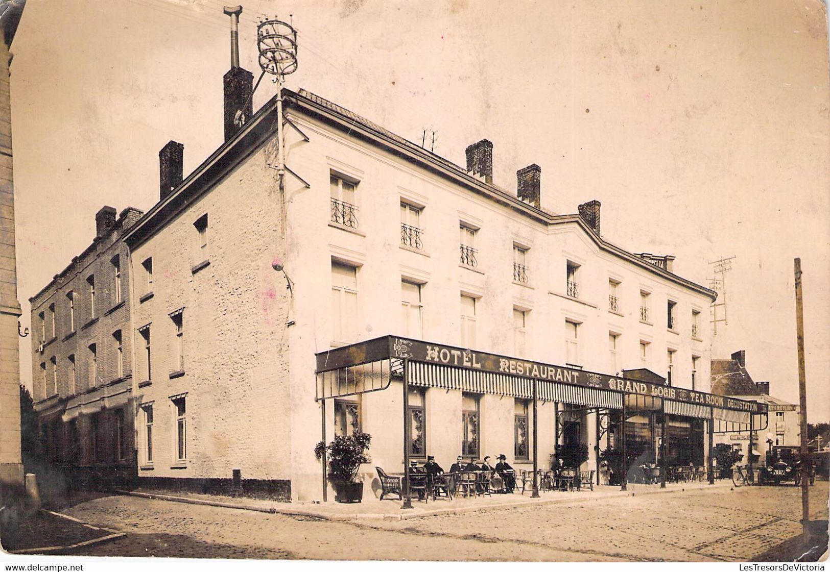 CPA Photo - Hotel Restaurant Grand Logis - Bon Secours - Photographie - Animé - Peruwelz