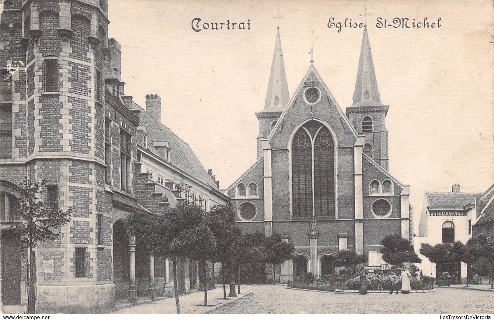 CPA  Courtrai - Eglise St Michel - Oblitéré à Kortrijk En 1914 - Kortrijk