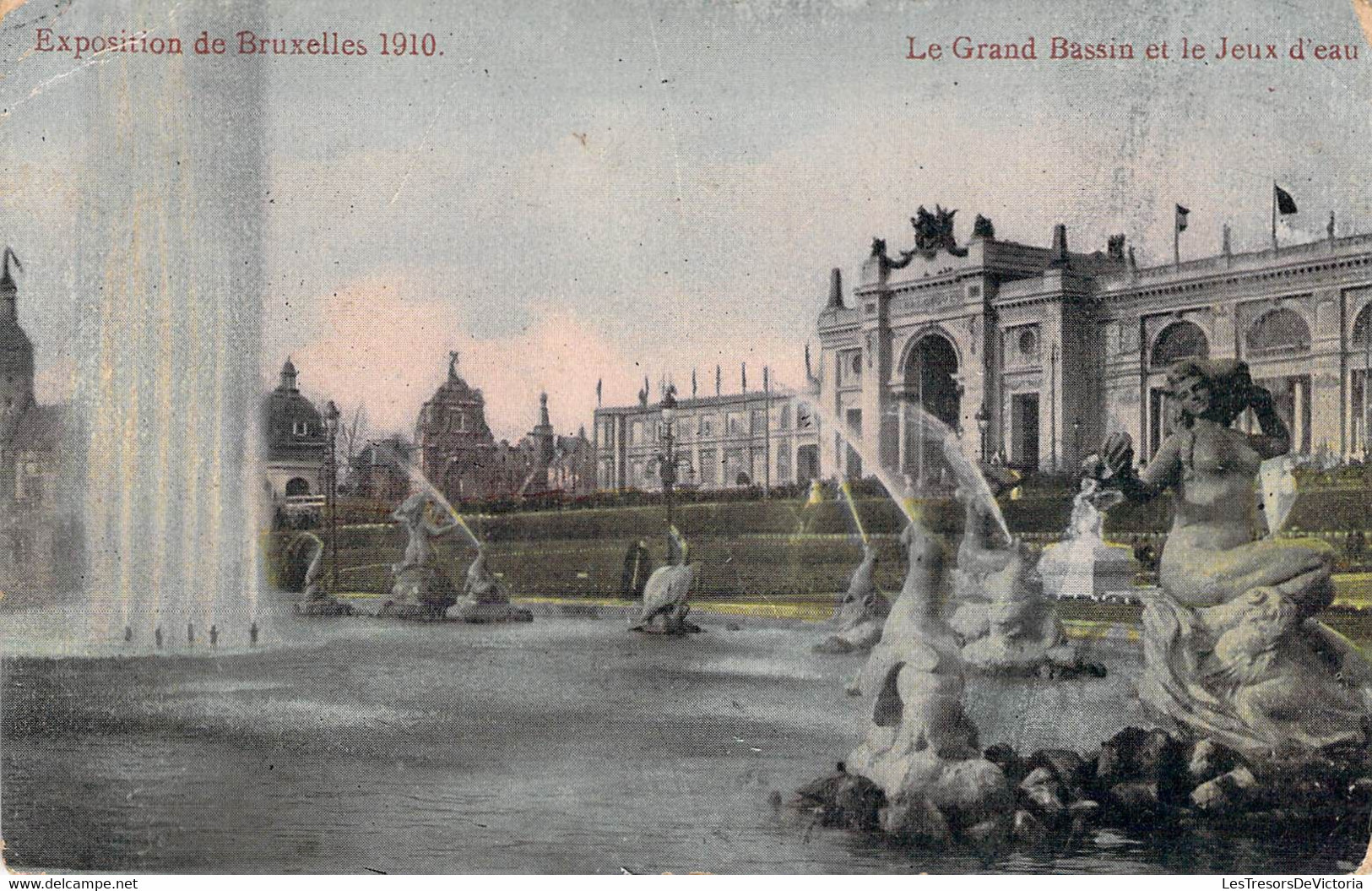 CPA Exposition De Bruxelles 1910 - Le Grand Bassin Et Le Jeux D'eau - Expositions Universelles