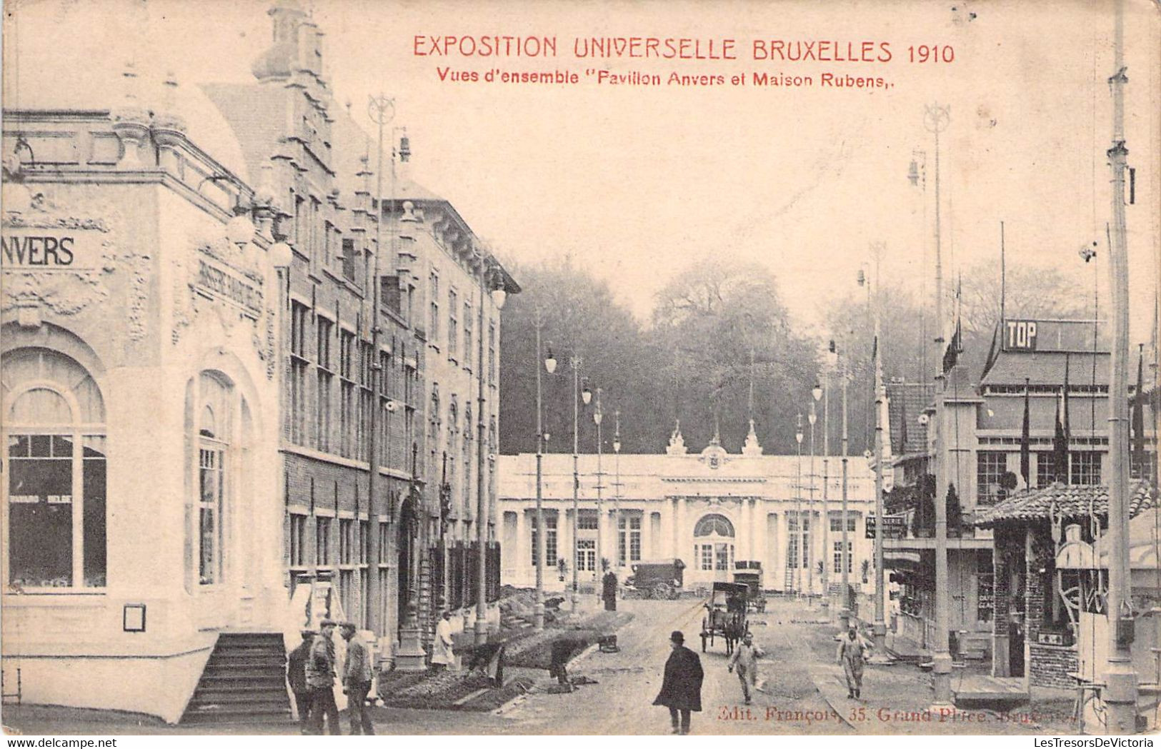 CPA Exposition Universelle Bruxelles 1910 - Vues D'ensemble Pavillon Anvers Et Maison Rubens - Weltausstellungen