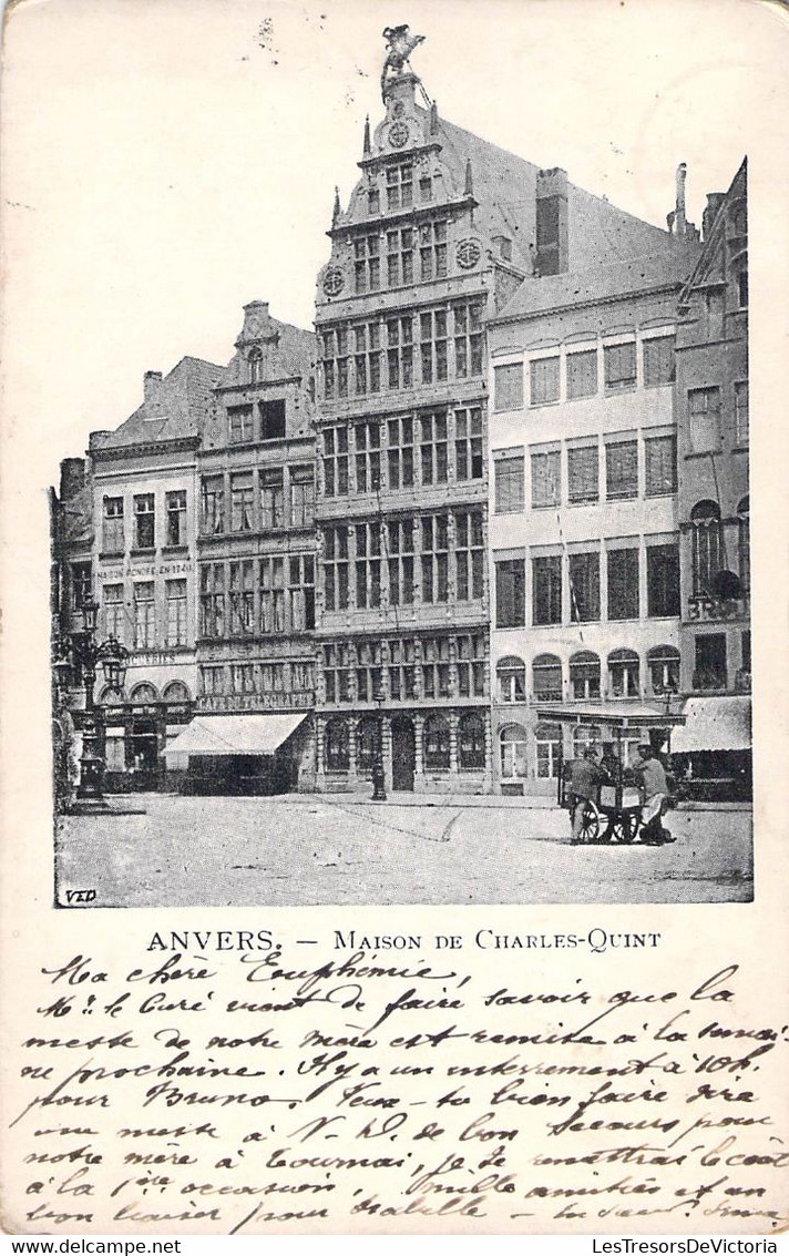 CPA Anvers - Maison De Charles Quint Avec Marchand De Glace - Carte Précurseur Voyagée En 1911 - Antwerpen