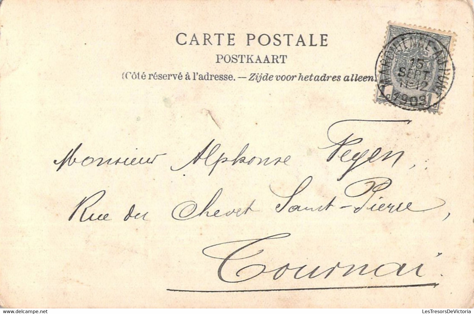 CPA Marchienne Au Pont -  Nouvelle église - Façade Latérale - Carte Précurseur Circulée En 1903 - Charleroi