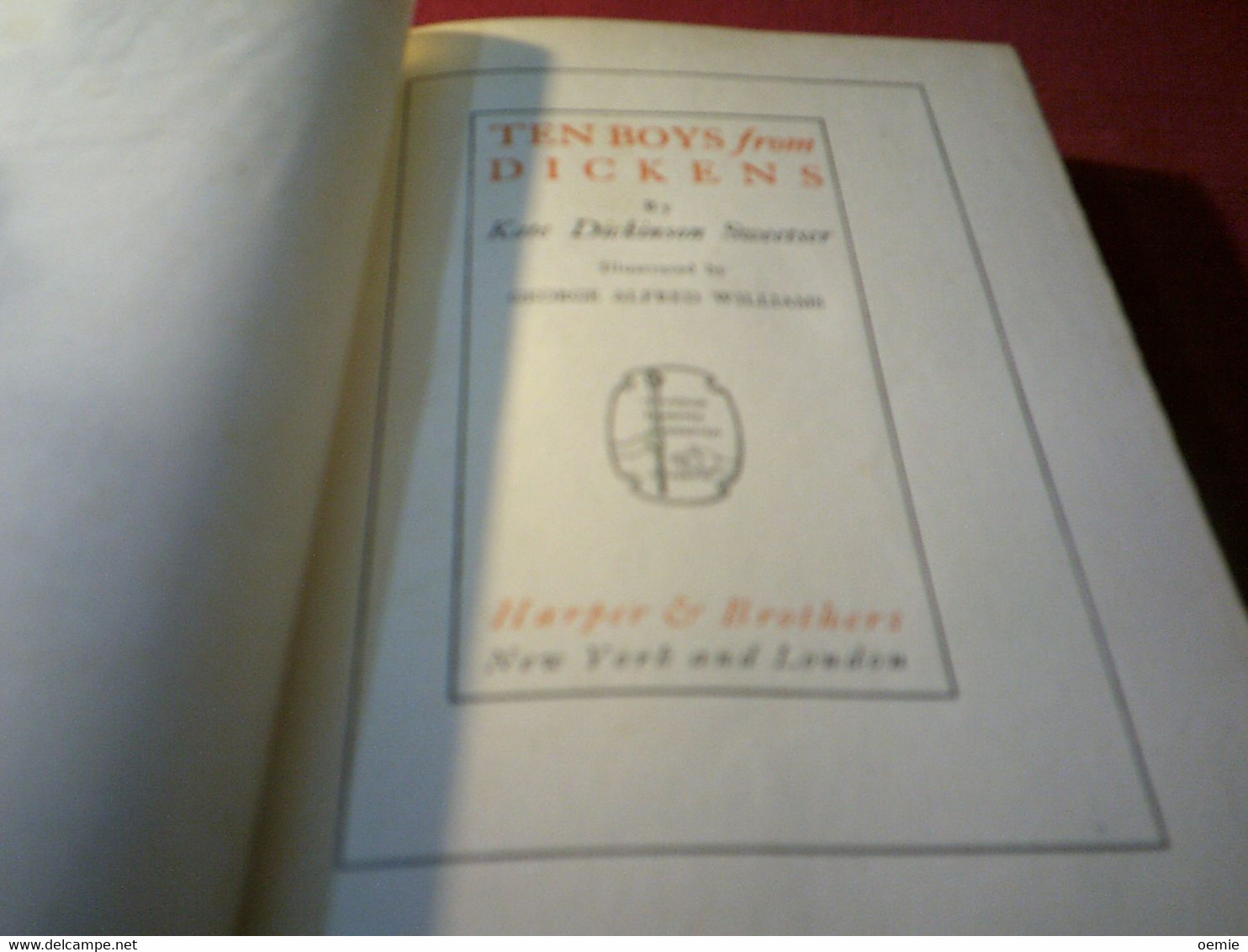 THE BOYS  FROM DICKENS    /   EDITION HARPER & BROTHERS  NEW YORK  AND LONDON  1901 JANVIER - Picture Books