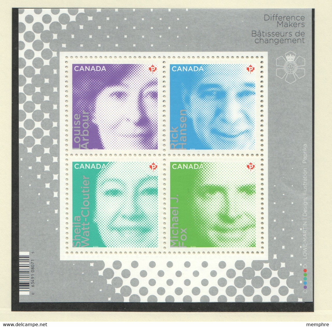 2012  Influent Personnalities  Arbour, Fox, Hansen, Watt-Cloutier  Souvenir Sheet Sc 2549  MNH - Neufs