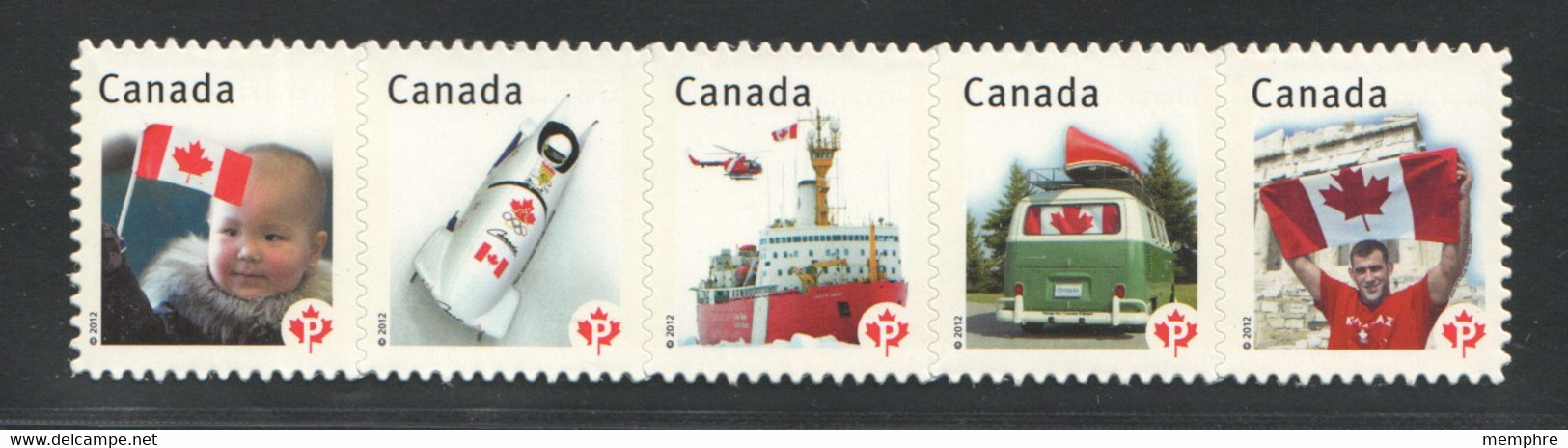 2012 Candian Pride Flag Over Various Items Souvenir Sheet  + Booklet Strip Sc 2498-2503  MNH - Neufs