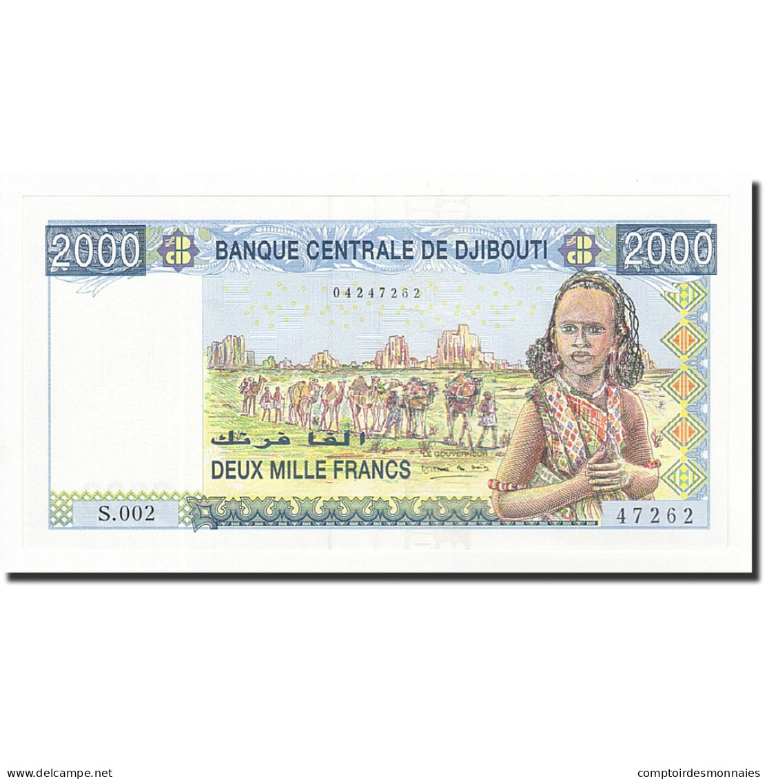 Billet, Djibouti, 2000 Francs, 2005, KM:43, NEUF - Djibouti