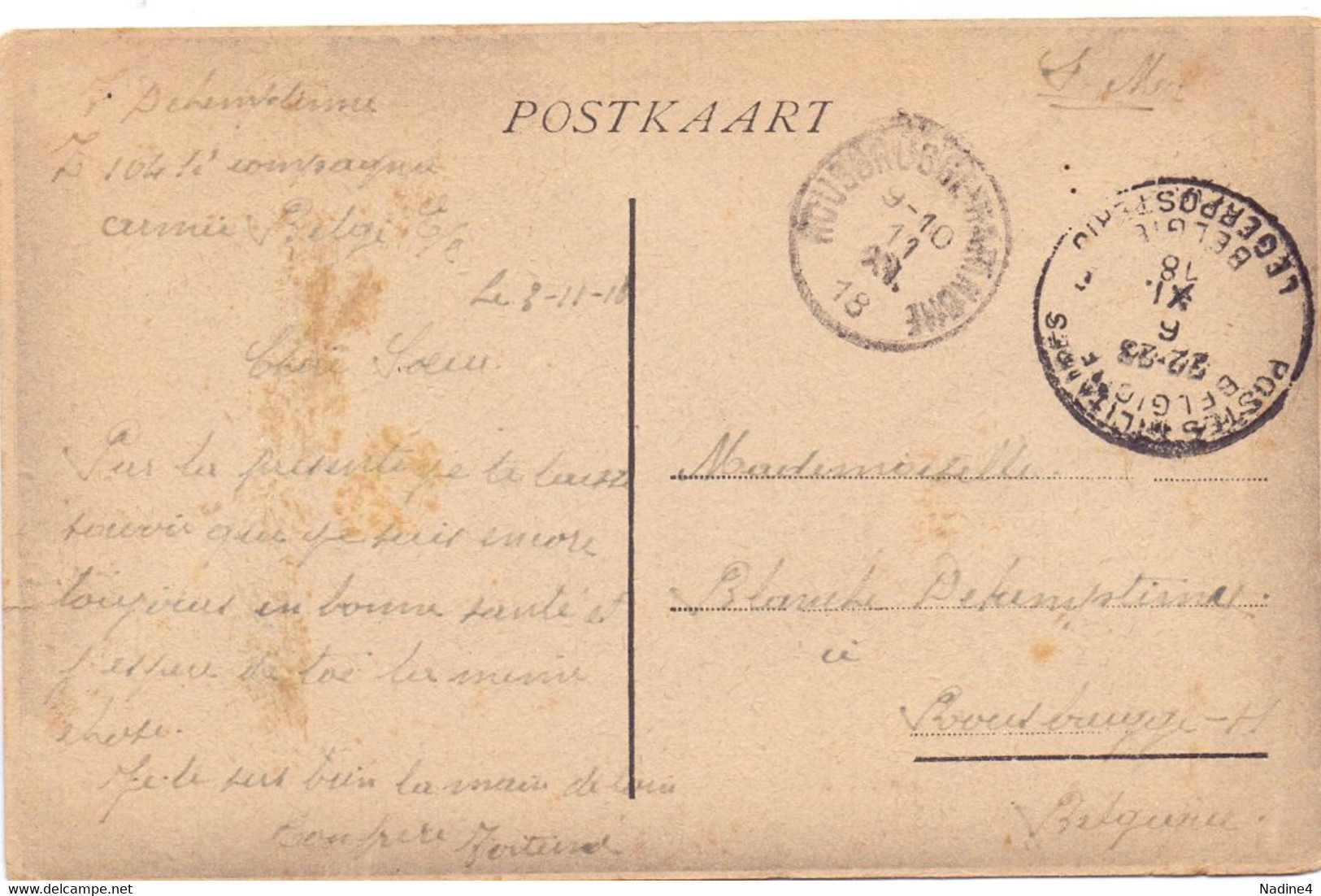 Beernem - Kasteel - Stempel Cachet 1918 - Postes Militaires - Beernem