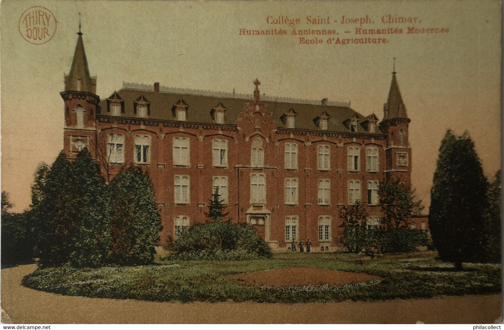 Chimay // College Saint Joseph (color) 1911 Ed. Thirty Dour - Chimay