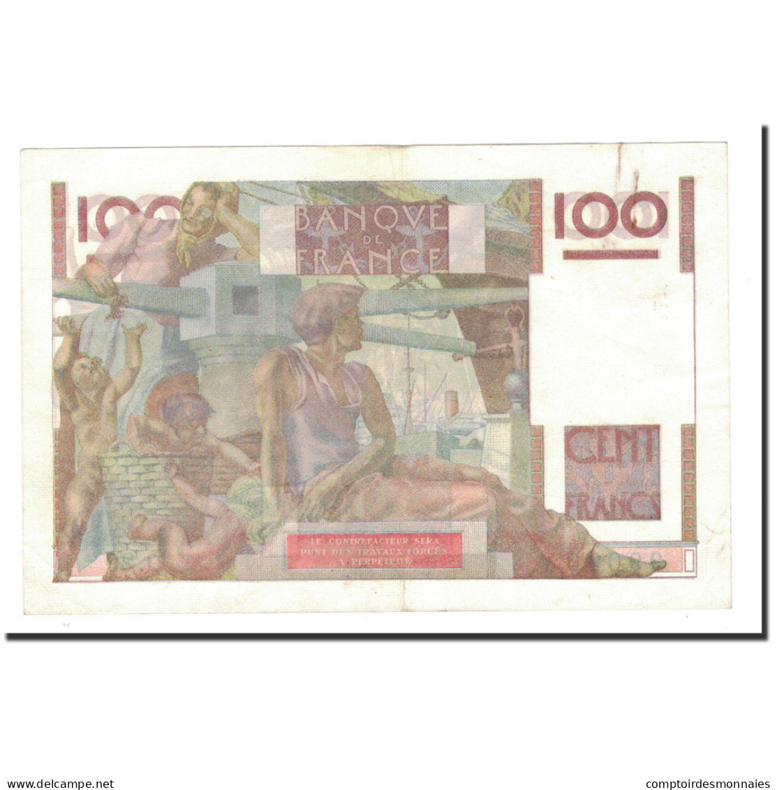 France, 100 Francs, Jeune Paysan, 1946, 1946-01-17, TTB+, Fayette:28.2, KM:128a - 100 F 1945-1954 ''Jeune Paysan''