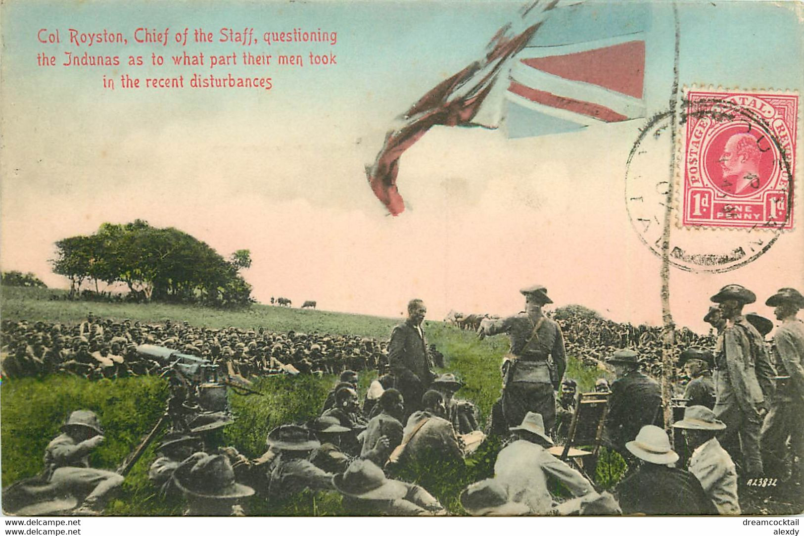(D) South Africa  DURBAN 1907. Col Royston Chief Of The Staff Questioning The Indunas... - South Africa