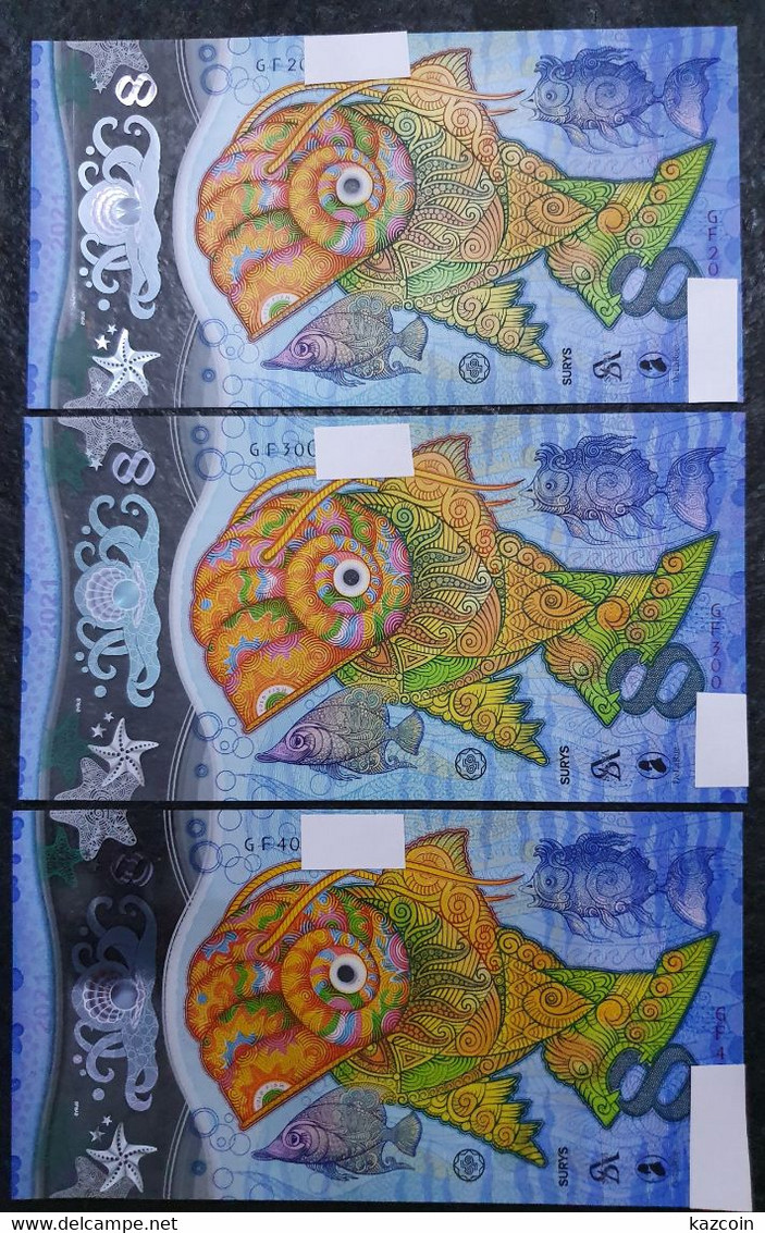 2021 Kazakhstan Kasachstan - Test Banknote Romeo and Juliet (2 types) and Gold Fish (3 varieties) VERY RARE!!!! - UNC -