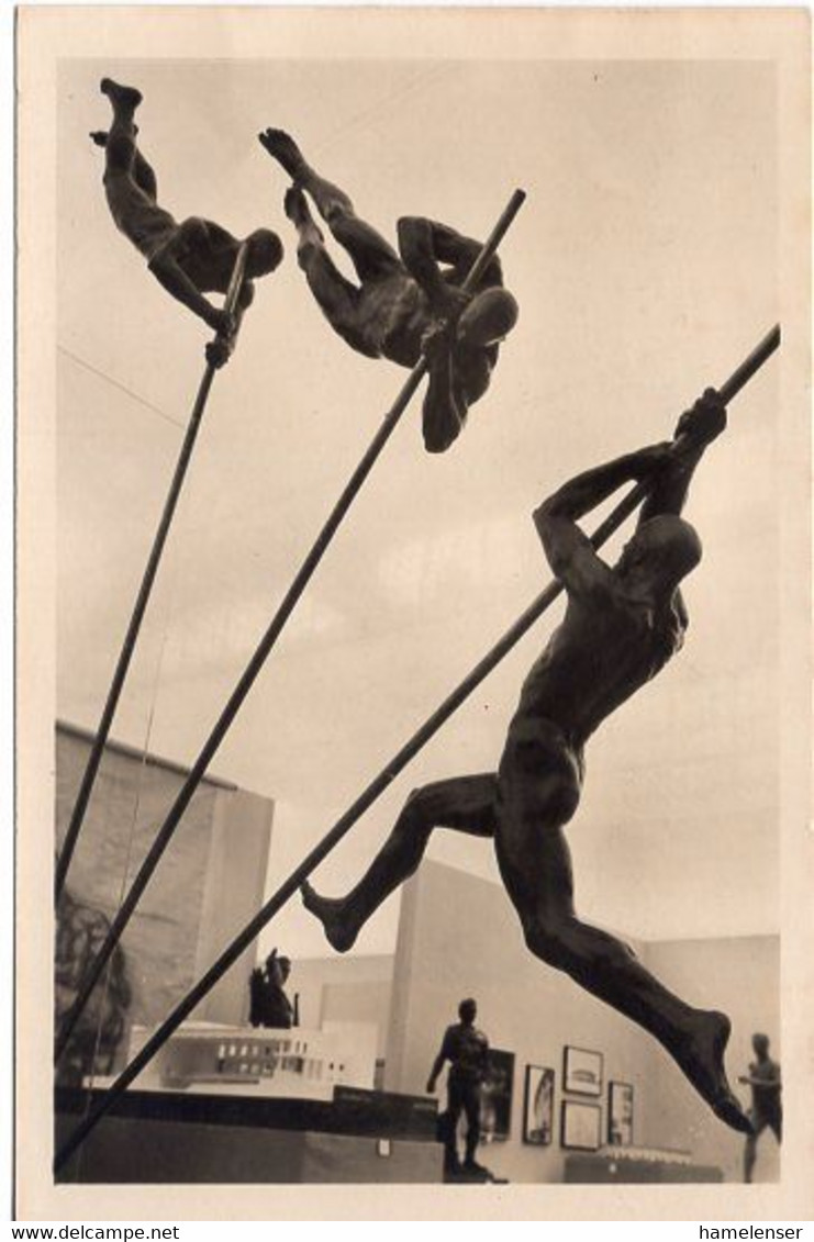 52528 - Deutsches Reich - 1936 - Olympia-Kunstausstellung "Stabhochsprung" - Giochi Olimpici