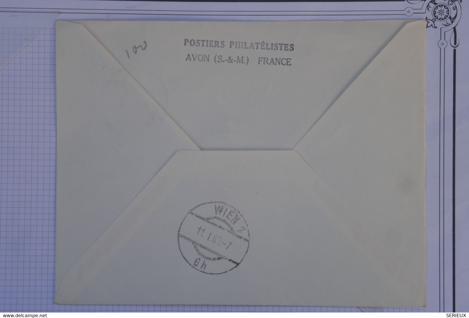 E16 FRANCE BELLE LETTRE  1960 1ER VOL CARAVELLE PARIS POUR VIENNE  AUTRICHE ++ AFFRANCH.PLAISANT - 1960-.... Covers & Documents