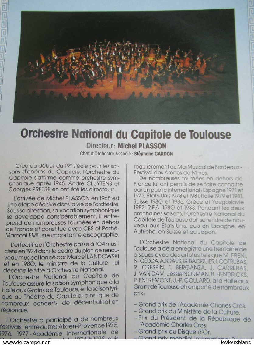 Grand programme d'Opéra/ Palais Omnisports Paris-Bercy/ TURANDOT/ Puccini/ Michel Plasson/1985                   PROG308