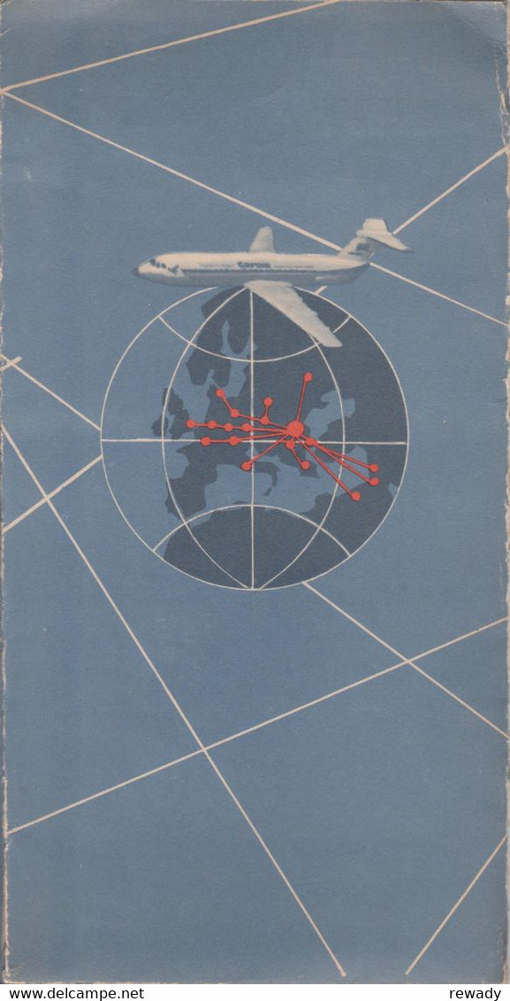 Lot TAROM (Otopeni Bucuresti) - 50 Ani (1920-1970) / Mapa / Harta / Carte Postala / Plic Bilet - Inflight Magazines