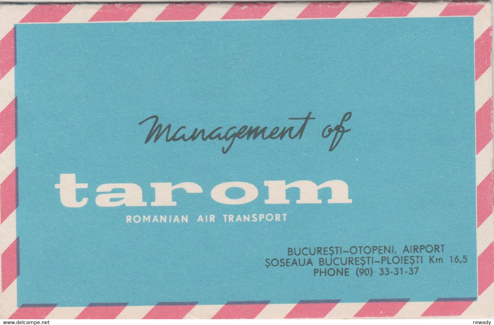 Lot TAROM (Otopeni Bucuresti) - 50 ani (1920-1970) / mapa / harta / carte postala / plic bilet