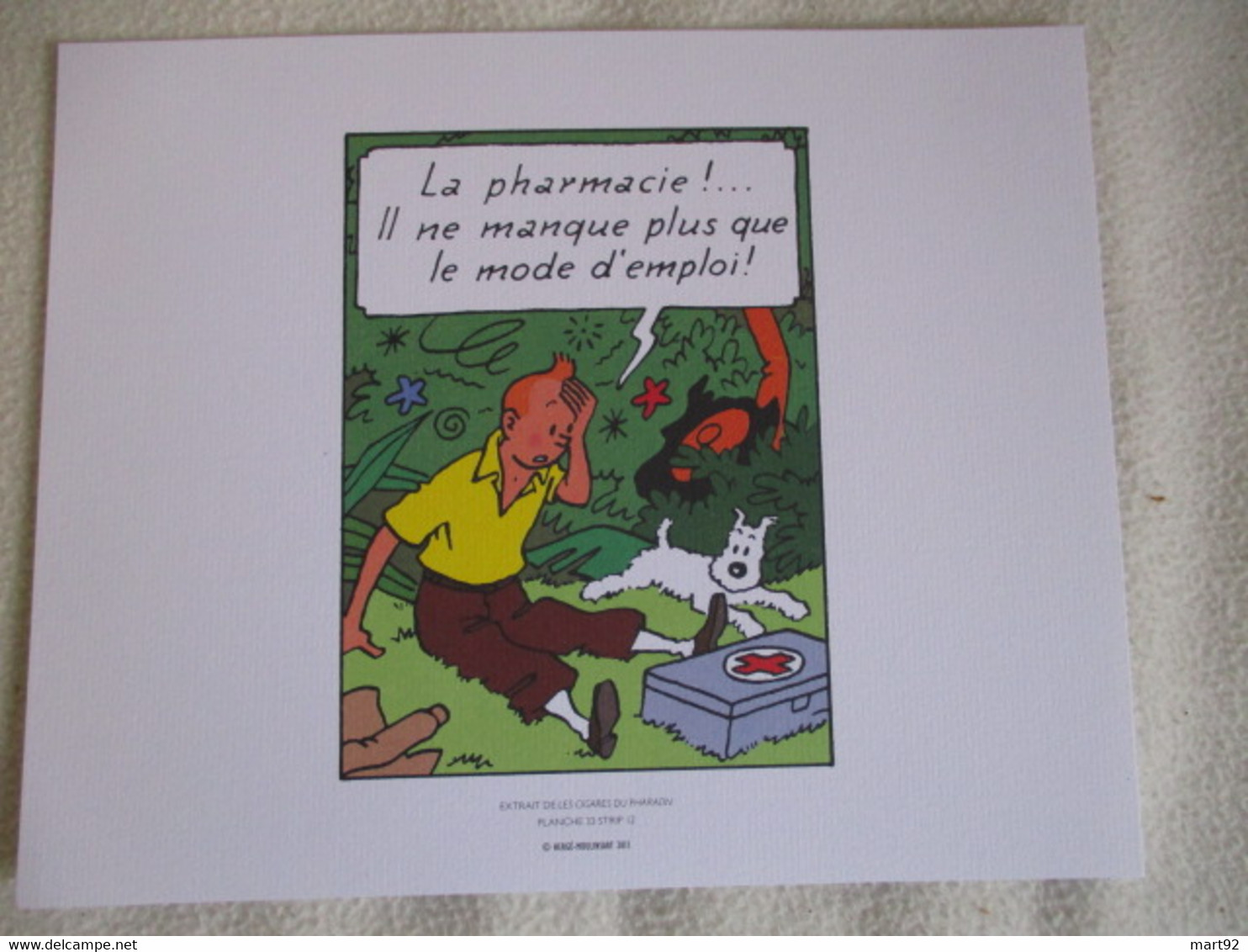 3 PLANCHES EXTRAIT LES CIGARES DU PHARAONS  TINTIN  HERGE MOULINSART 2011 - Hergé