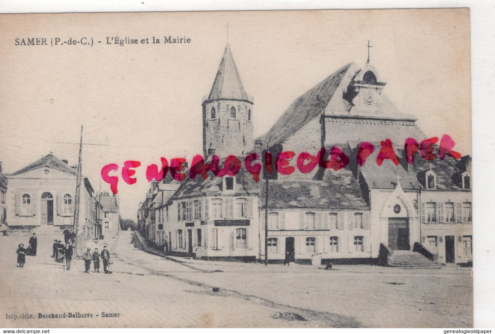 62- SAMER - L' EGLISE ET LA PLACE - Samer