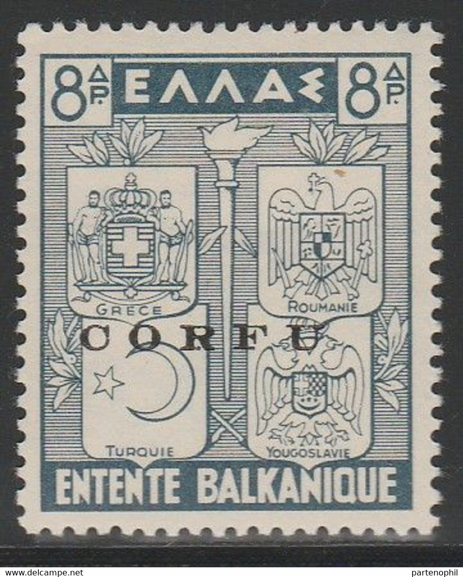 291 Corfu - Occupazione Militare Italiana 1941  1941 - Intesa Balcanica N. 34. Cat. € 450,00. SPL MH - Korfu