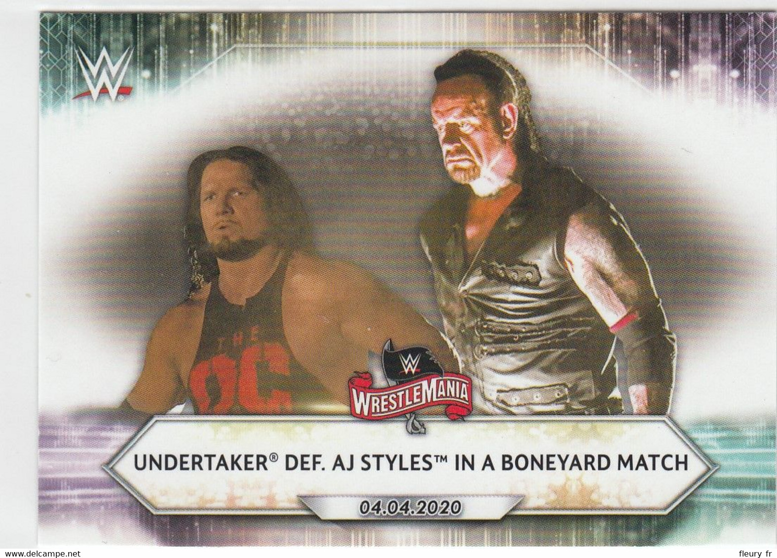 Undertaker Déf. AJ Styles   #48   In A Boneyard Match   2021 Topps WWE - Tarjetas