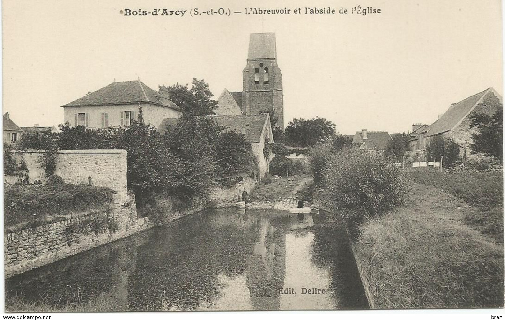 CPA  Bois D'arcy   L'abreuvoir - Bois D'Arcy