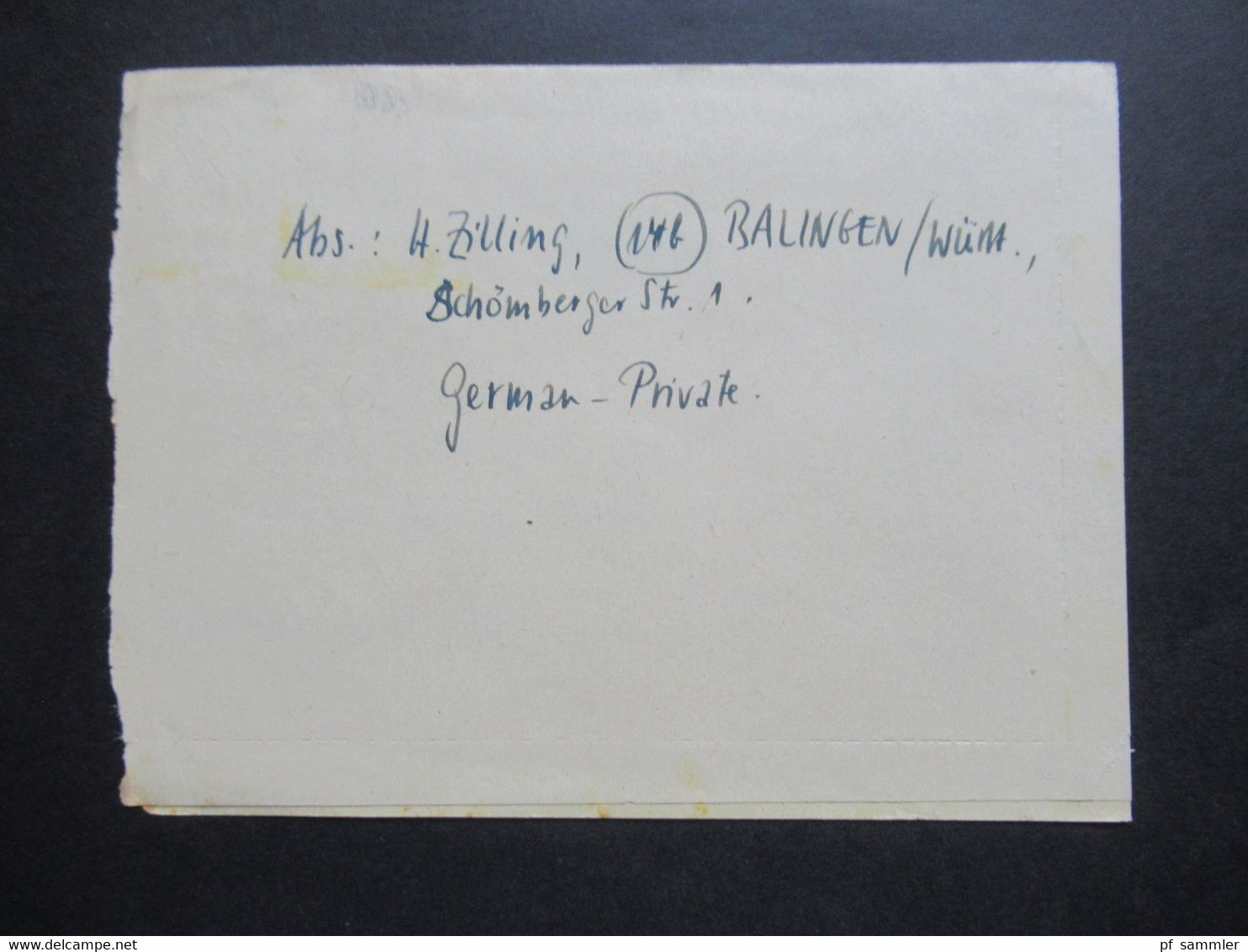 12.12.1946 Französische Zone Allgemeine Ausgabe Nr.6 (2) MeF Aufbrauch Von Feldpost Briefen Balingen - Calw - Emissioni Generali