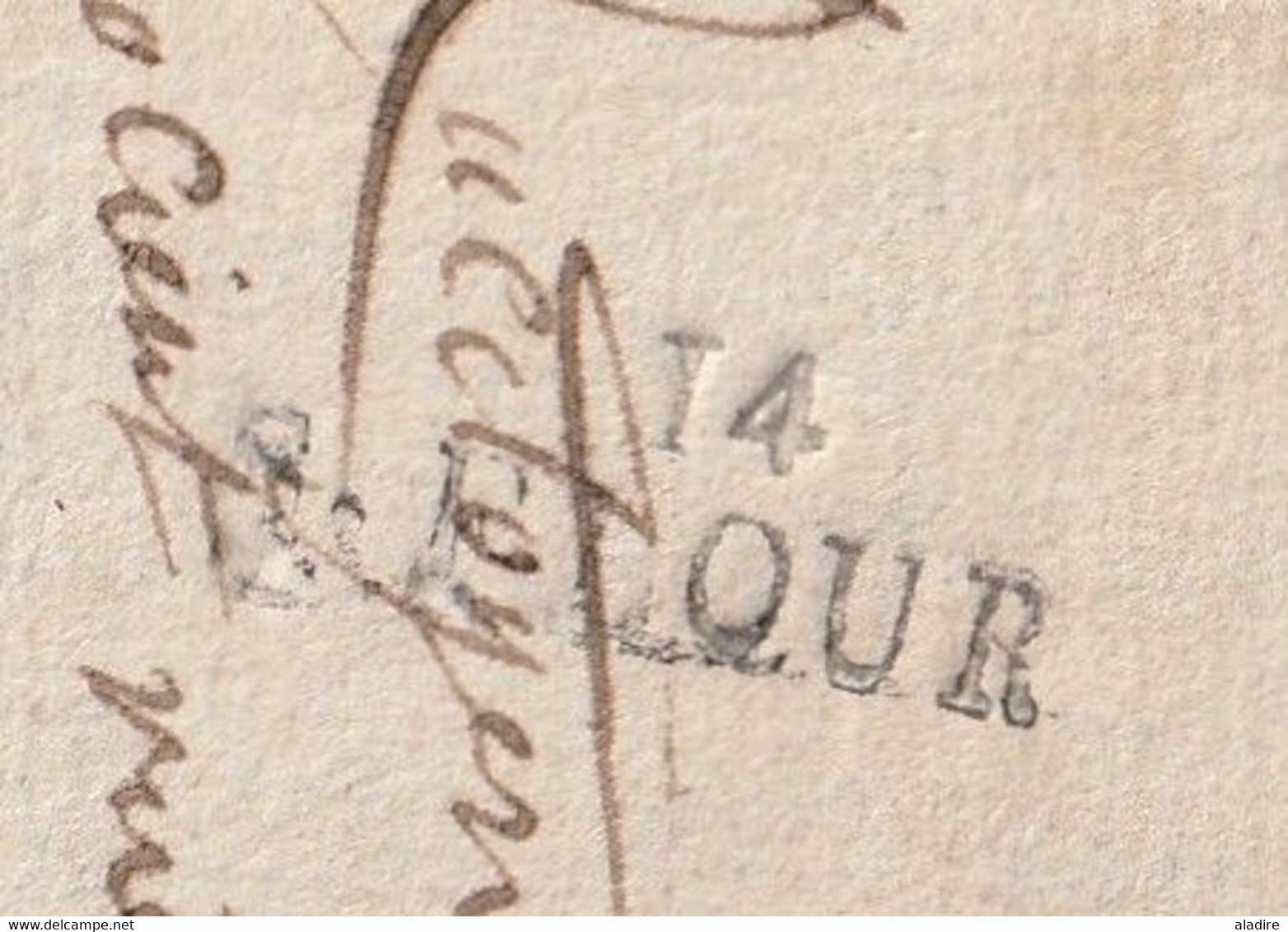 1803 - Consulat - Marque Postale 14 ST FLOUR Sur LAC Maternelle De 2 Pages D ' ESPINASSE, Cantal   Vers LYON - 1801-1848: Precursors XIX