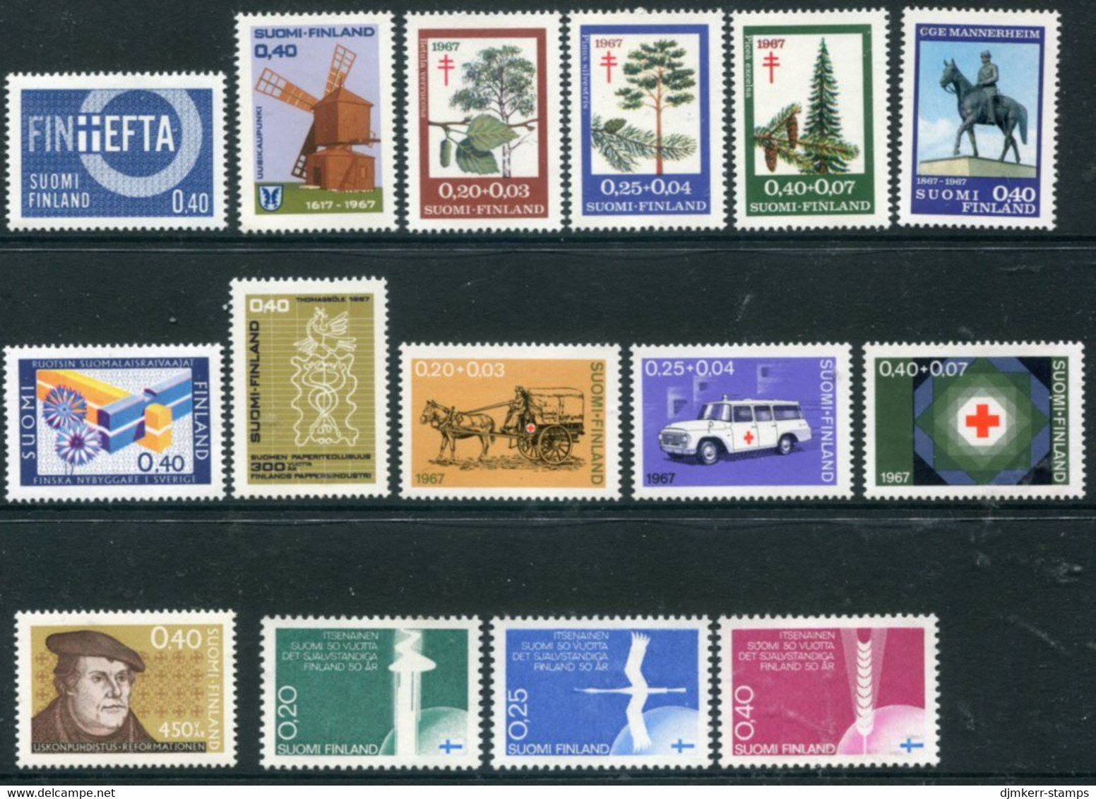 FINLAND 1967  Complete Commemorative Issues MNH / **.  Michel 619-35 - Ungebraucht