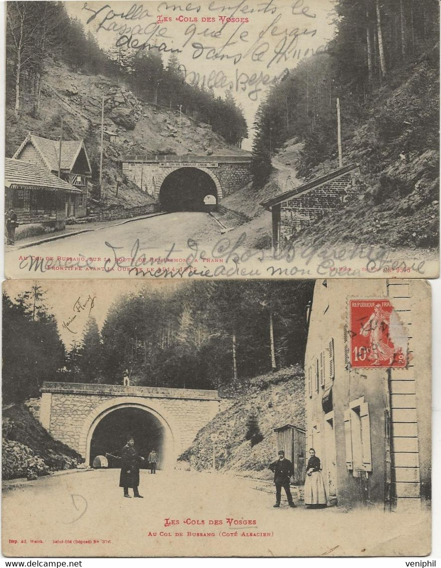 BUSSANG - 2 CARTES - COTE ALSACIEN  ET FRONTIERE AVANT LA GUERRE - ANNEE 1915 ET 1909 - Bussang