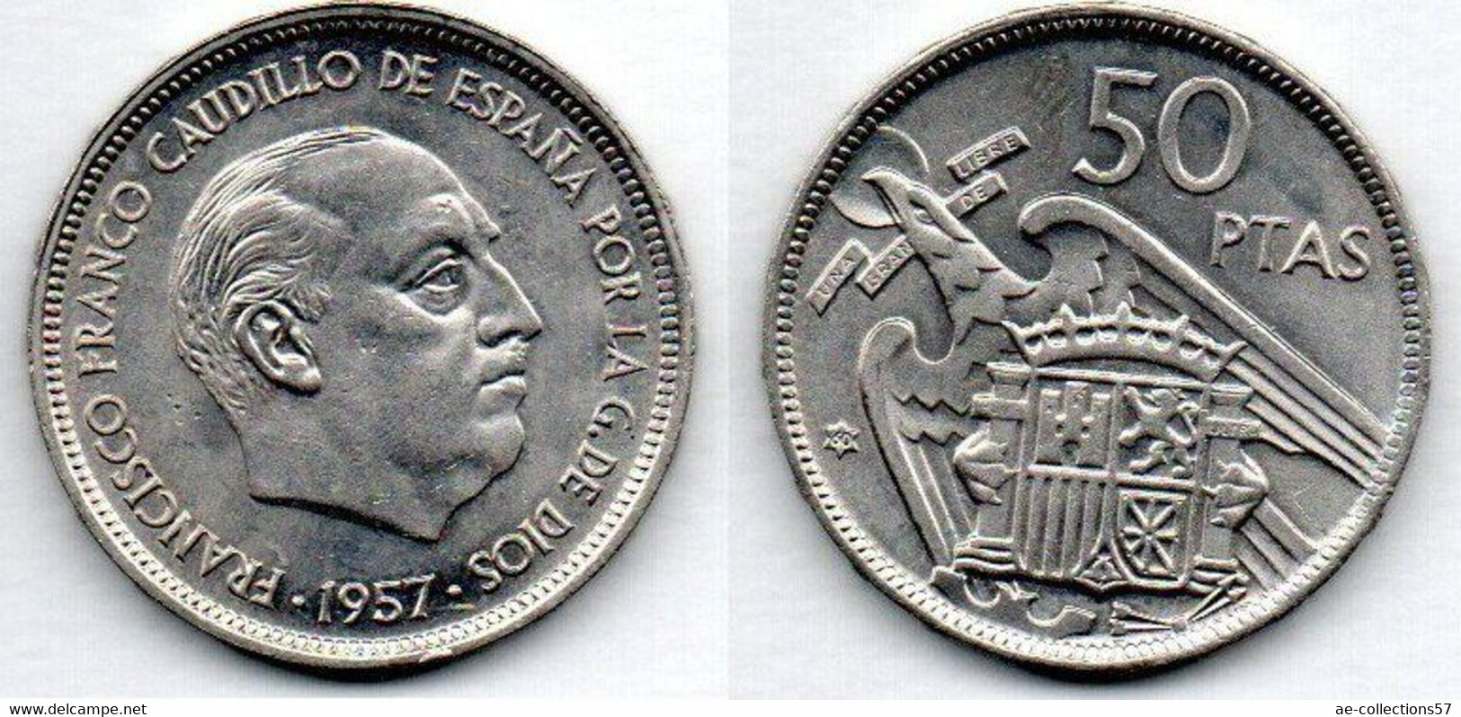 Espagne  50 Pesetas 1957 (60) SUP - 50 Pesetas