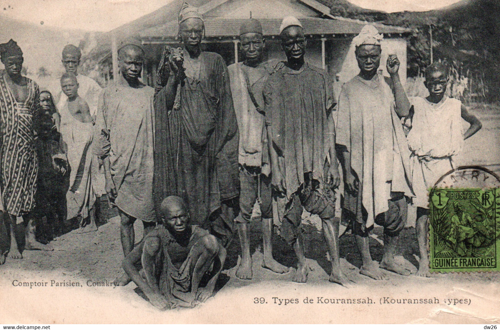 Ethnologie: Types De Kouranssah (Guinée Française) - Edition Comptoir Parisien, Conakry - Carte N° 39 - África