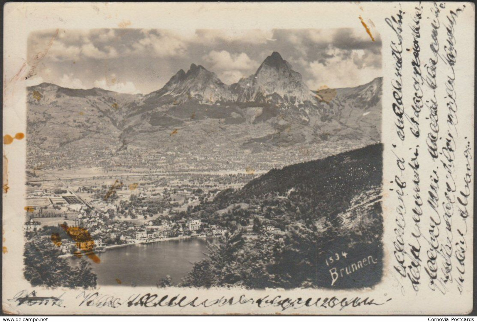 Panorama, Brunnen, 1902 - Wehrli Foto-AK - Ingenbohl