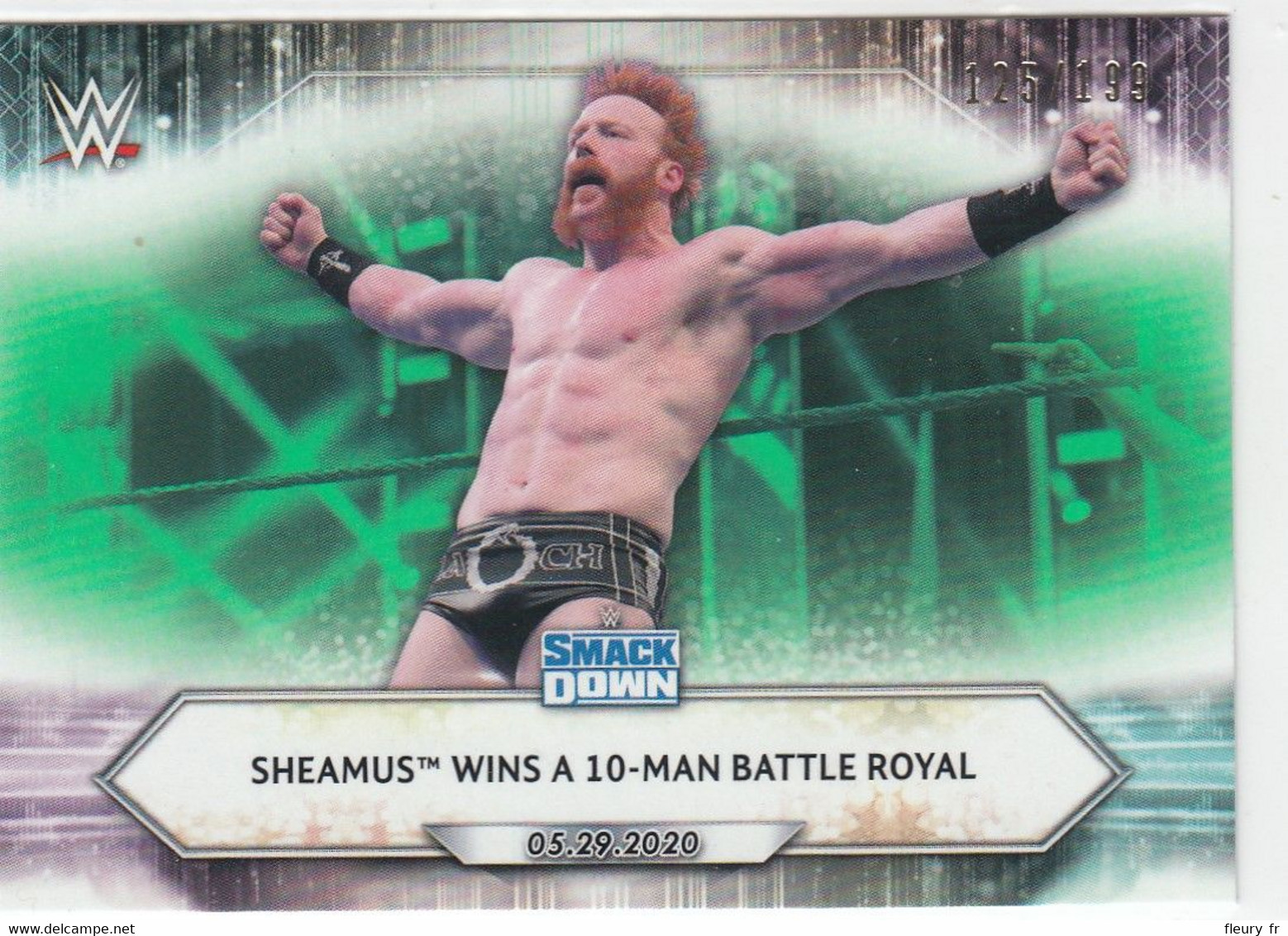 Sheamus  #81   Wins 10-Man Parallels Green 125/199    2021 Topps WWE - Trading-Karten