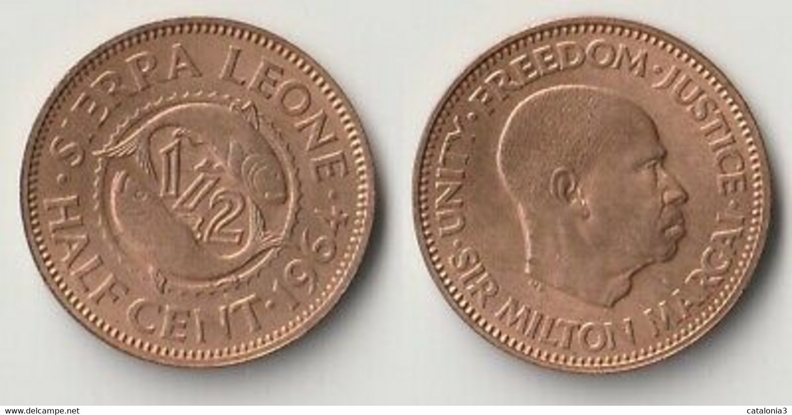 SIERRA LEONE 1/2 Cent 1964 KM16 - Sierra Leone