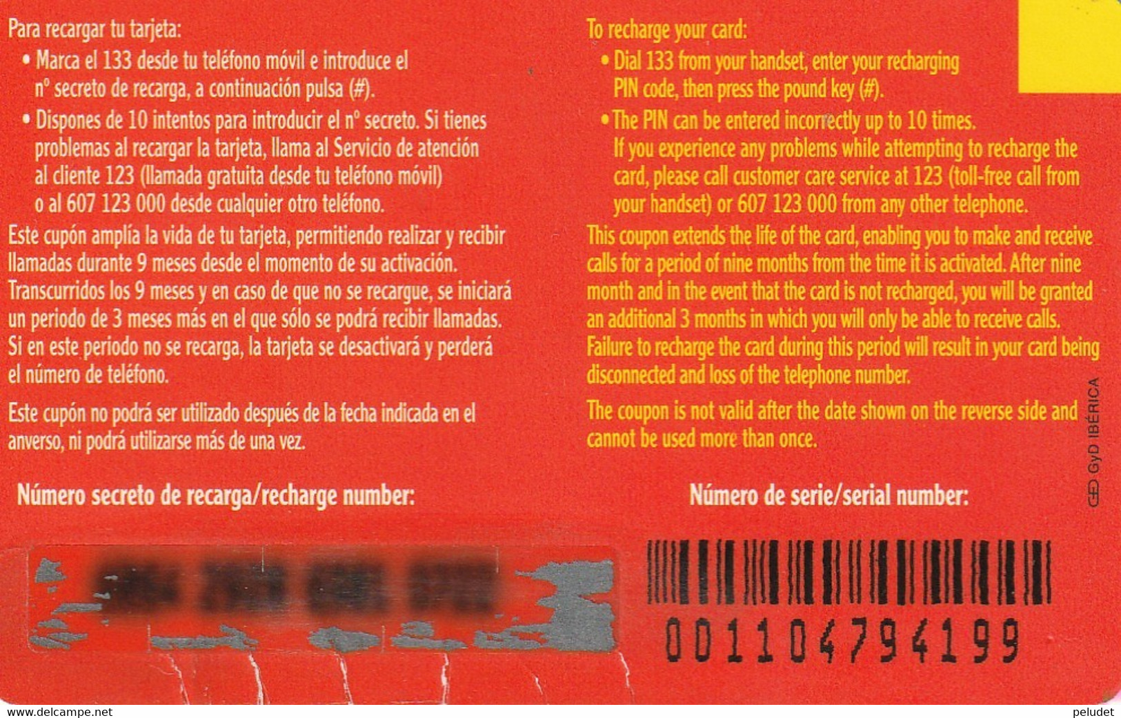 Spain, Espagne, Aitel Fórmula - Cupon Recarga 5.000 Ptas. - Autres & Non Classés