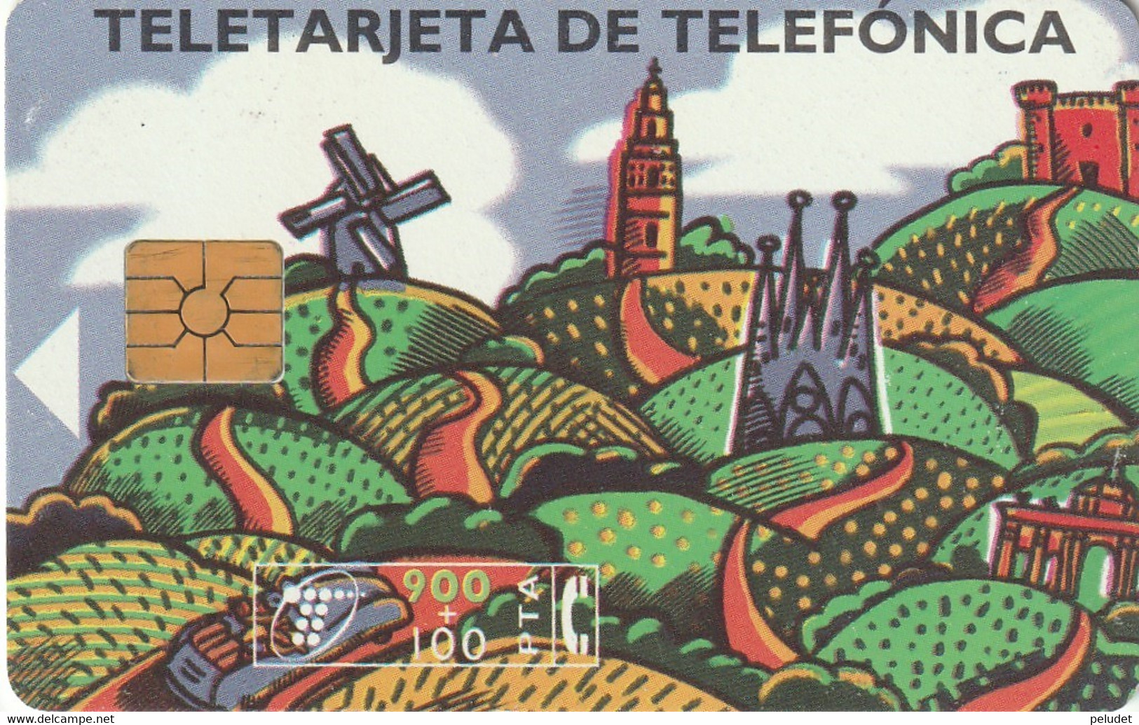 Spain, Espagne, Teletarjeta De Telefonica 900+100 Pta - Andere & Zonder Classificatie