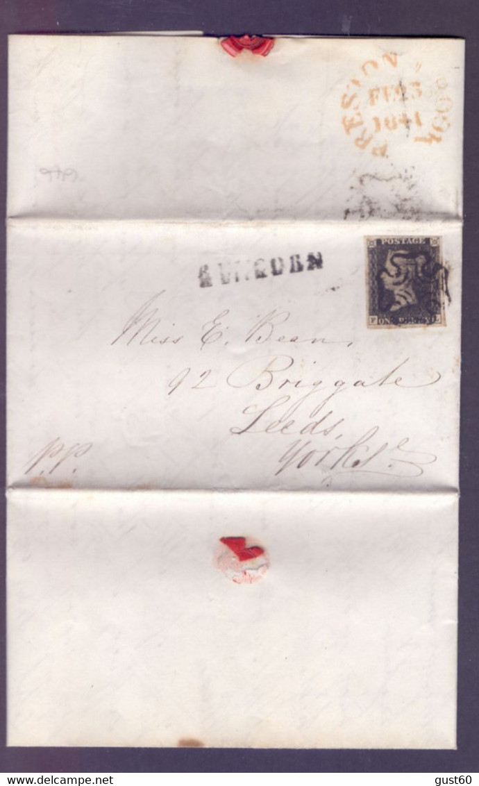 Great Britain  PENNY BLACK  Beautiful  Full Letter  4 Pages Crossing Writed NEW PRICE - Brieven En Documenten