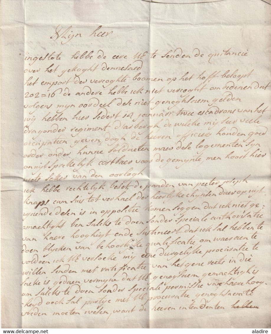 1785 - Marque Postale BRUXELLES Sur LAC En Flamand De GEEL, Pays Bas Autrichiens Vers GENDT GAND - 1714-1794 (Pays-Bas Autrichiens)