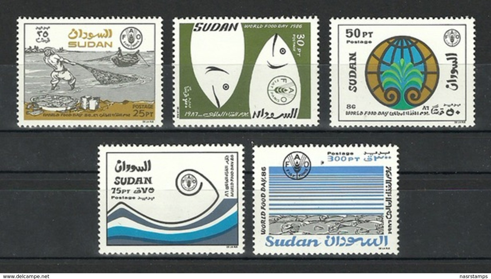 Sudan - 1988 - ( UN - World Food Day - Fisher Man ) - Complete Set - MNH (**) - Against Starve